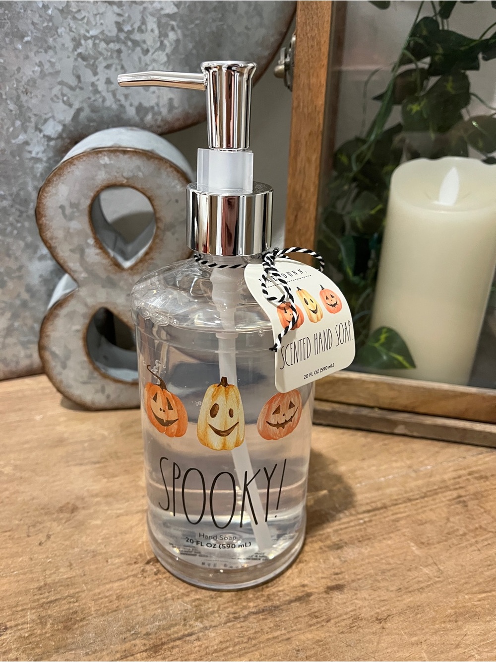 Rae Dunn Clear Spooky Pumpkin Hand Soap